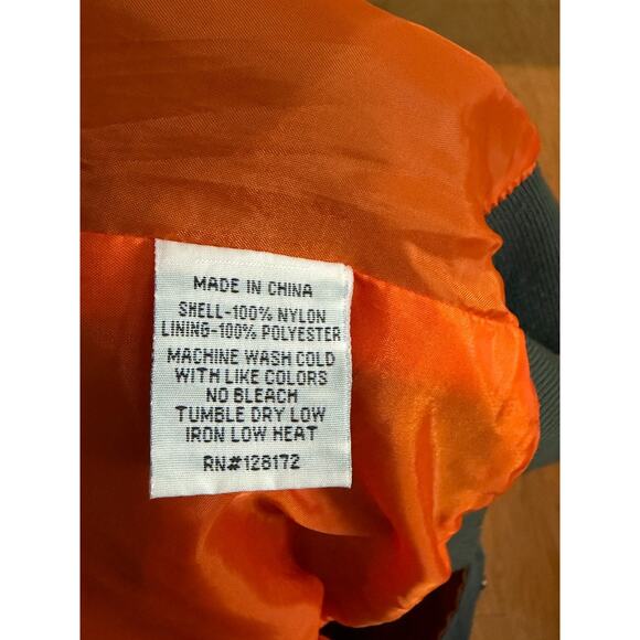 Ring of Fire Bomber Flight Jacket Mens XXL Olive Green Zip-Up, ROF Flight Crew - Picture 4 of 7